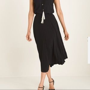 Chico’s Solid Pleated Skirt